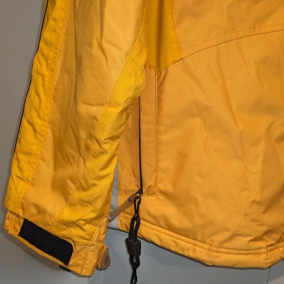 Women's Marker Insulated Snow Coat Size 14 Full Zip Cord Locks Yellow Ski Jacket - Picture 7 of 8